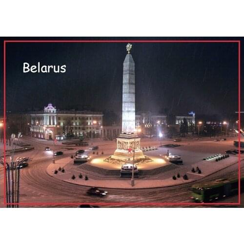 SOUVEMAG 78*54*3mm,Belarus Minsk Tourist Fridge Magnets 20394 Rigid Plate Memories,Magnetic sticker