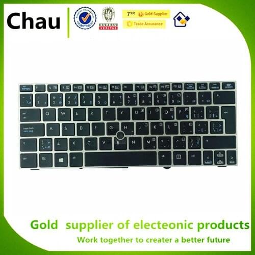 Chau New For HP EliteBook 2170p 2170 with Mouse Point 677599-091 ND Layout Nordic Backlit Laptop Keyboard