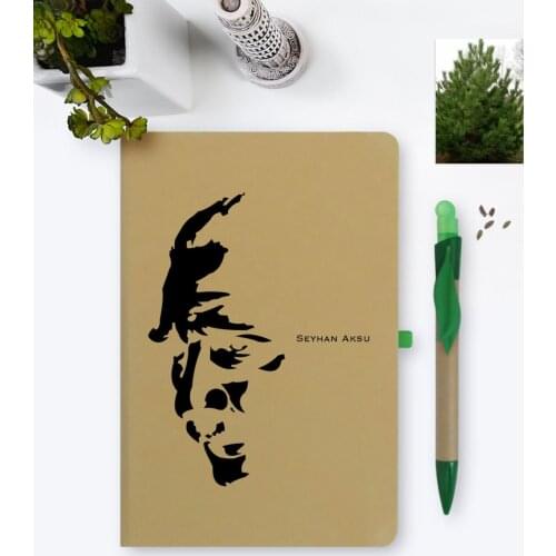 Personalized Ataturk Themed Environmentalist Notebook and Seeded Pen Set-7