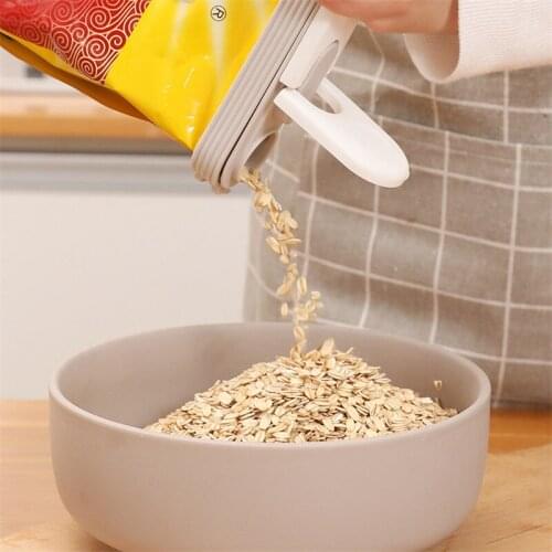 Portable New Food Snack Seal Sealing Bag Clips Sealer Clamp Plastic Tool Kitchen Food Packaging Kitchen Storage Double Opening