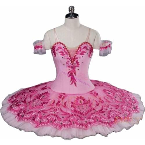 Adult Professional Ballet Tutu Pink Classical Ballet tutus Women Nutcracker Ballet Stage Costume Performance Pancake Tutu Ballet