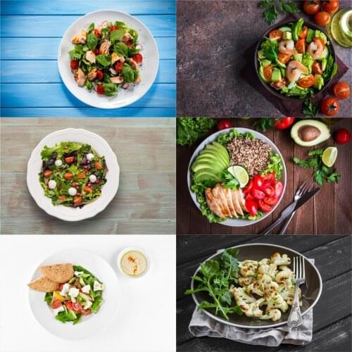 Nitree Photo Studio Props Backdrop Vegetable Cabbage Decoration Wooden Board Vinyl Background For Food Photography