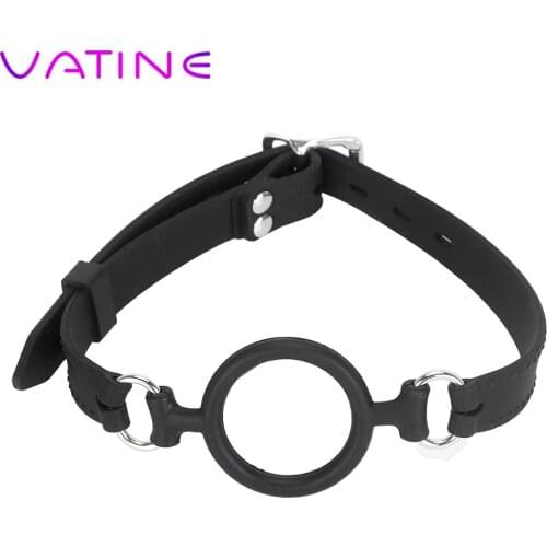 VATINE Oral Fixation Ball Bondage Strap For Married Couples Muzzle Ring Womens Adult Games Sex Toys Products Mouth Gag Harness