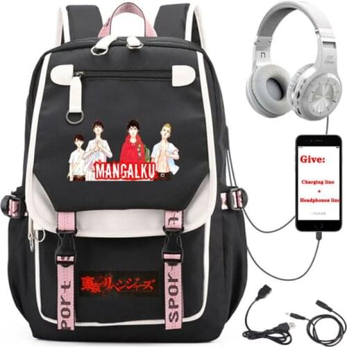 Anime Tokyo Revengers backpack Unisex Travel Backpack student School book Bag USB Charging teenagers Laptop packsack
