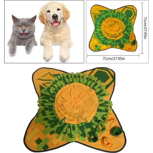 Dog Snuffle Mat Puppy Nose Work Non Slip Food Dispensing Feed Puzzle Game