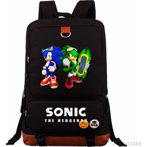 SONIC RACING Backpack Childrens bookbag Girls Boys Back To School Gift Bag Student School Bags Mochila Teens Daily Backpack