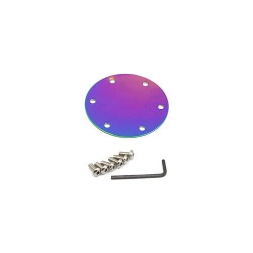 Black/gold/blue/silver Universal 6 Hole Steering Wheel Center Cap Neo Chrome