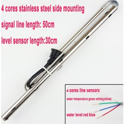 Solar energy water heater temperature water level sensor 4 cores stainless steel side mounting water heater tank tube probe CGQ8