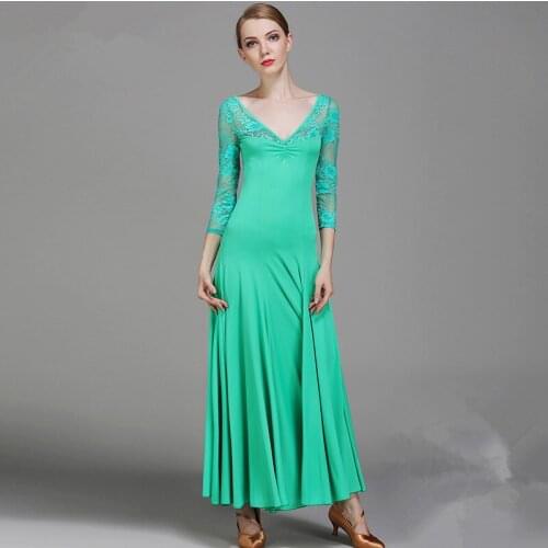 Womens modern ballroom dance competition dresses women girls children kids standard viennese waltz ladies woman skirts adult