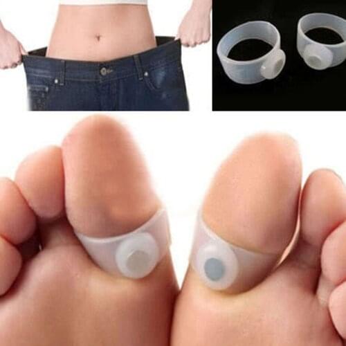 1 Pair Slimming Silicone Foot Massage Magnetic Toe Ring Fat Weight Loss Health
