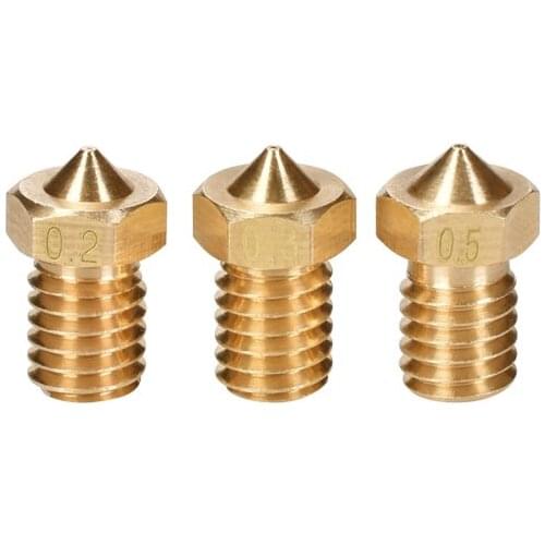 50/100 PCS 3D Brass Nozzle V5 V6 J-head Hotend 1.75/3mm Filament Extruder 0.2 0.25 0.3 0.4 0.5 0.6 0.8 1mm For 3D Printer Parts