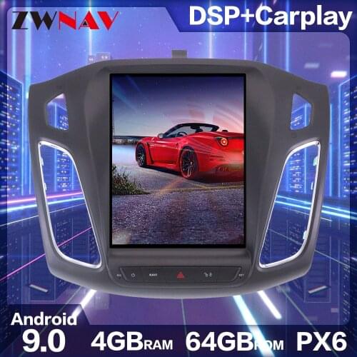 Tesla Screen Android PX6 For Ford Focus 2013 - 2017 Car Multimedia Radio Stereo Player Carplay DSP GPS Navigation Head unit
