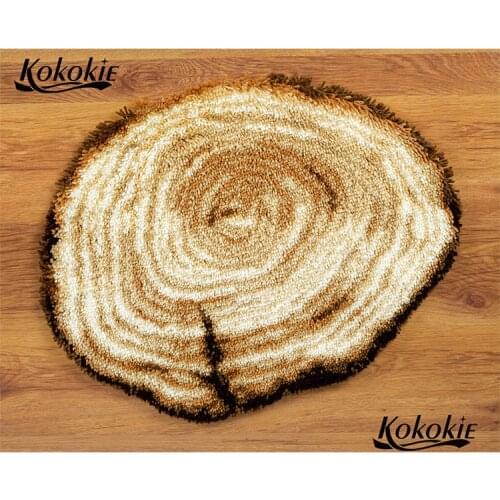 Wood pattern home latch hook kit rug canvas printing handwerken knooppakket carpet embroidery handmade accessories tapestry kits