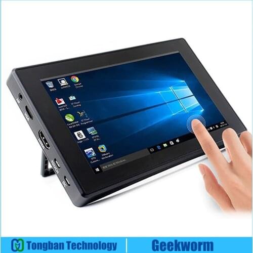 Raspberry Pi 4 Model B/ 3B+/ 3B 7 inch 1024x600 IPS Capacitive Touch Screen 7" Monitor Display w/ Case Bracket OSD Menu