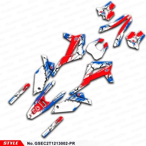 Aftermarket Custom Graphics for GAS GAS EC 125 200 250 300 E Guillaume REPLICA Racing 2T 2012 2013, Style No. GSEC2T1213002-PR