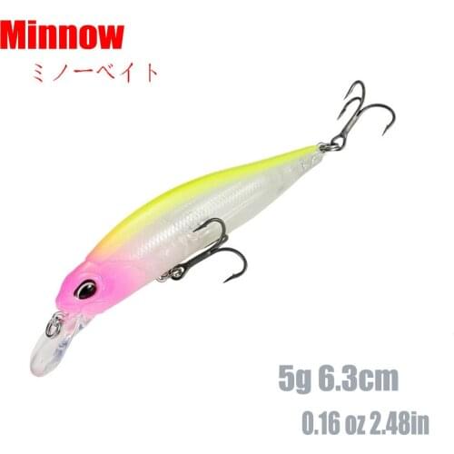 Trolling Minnow Fishing Lures Wobbler Floating Bass 5g 6.3cm Artificial Hard Bait Japan Crankbait Carp Fishing Tackle Pesca