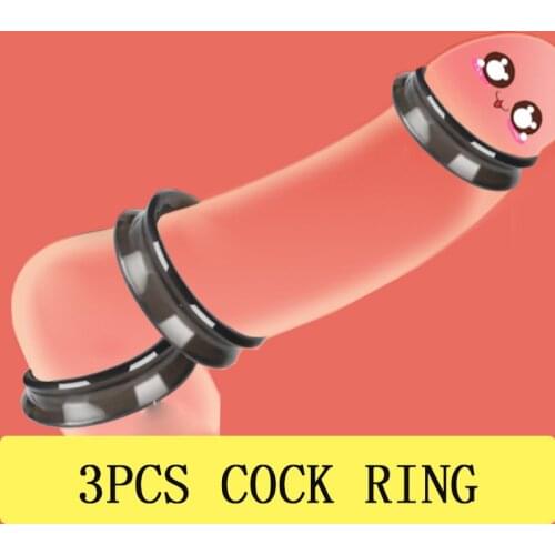 3 Pcs Cock Ring Penis Sex Toys Goods For Adults Delay Ejaculation MenS Ring Sex Products For Couples Intimate Goods