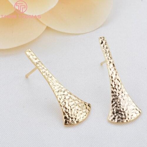 10 PCS 27x11 MM 24 K Gold Color brass Tree Leaf Study Earrings High quality Diy Jewelry Accessories