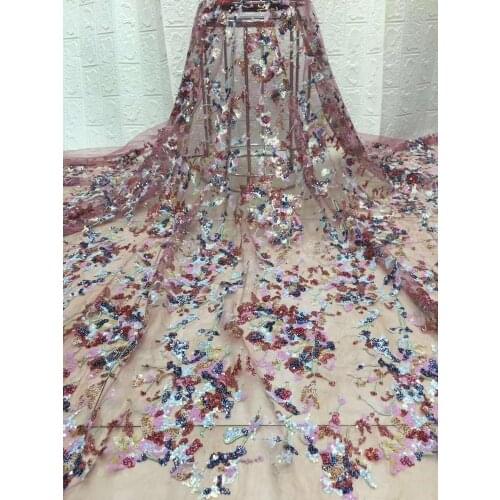 Multicolor Sequin Lace Fabric Sparkly Sequin French Net Lace Fabric Embroidered Mesh African Lace Sequin Fabric For Dress Sewing