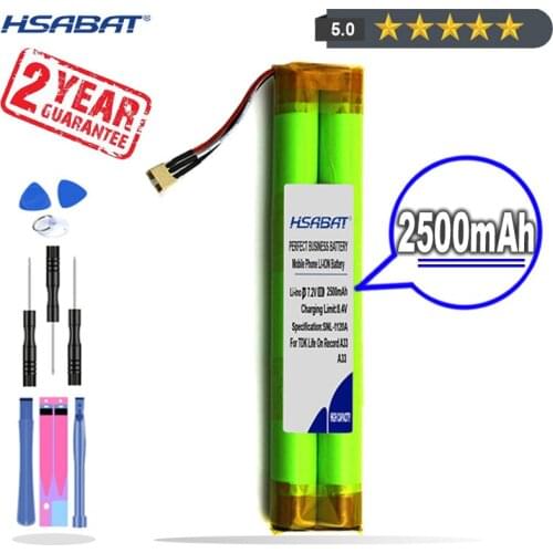 New Arrival [ HSABAT ] 2500mAh Replacement Battery for TDK Life On Record A33