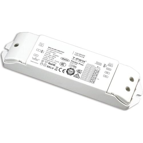 New DALI Dimming Driver,AC100-240V Input,200mA-1200mA 36W Output;Push Dim CE Dimmable Intelligent Power Drive