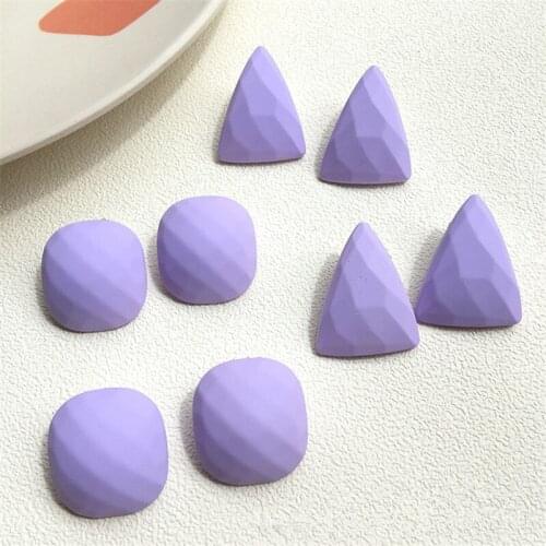 Wholesale 40pcs/lot purple color geometry square/triangle shape flatback cabochon beads diy jewelry accessory