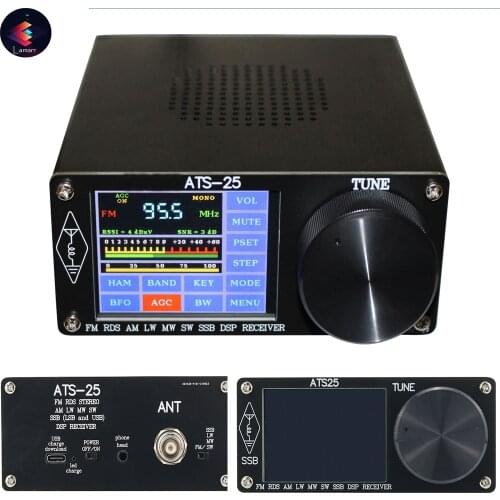 Si4732 Aluminium Alloy All-Band Radio Receiver FM LW(MW SW) SSB 2.4 Inch Touching Screen Radio Search HAM Band Quick Channel