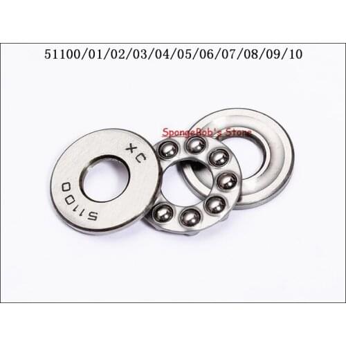 10-25pcs/Lot 51100 / 51101 / 51102 / 51103 / 51104 / 51105 Axial Ball Thrust Bearing