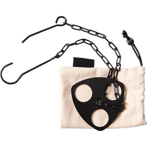 Outdoor Camping Tripod Board Cooking Campfire Grill Pot Holder Hook Picnic Open Fire Grill Rack Hanging Pot Holder Hook