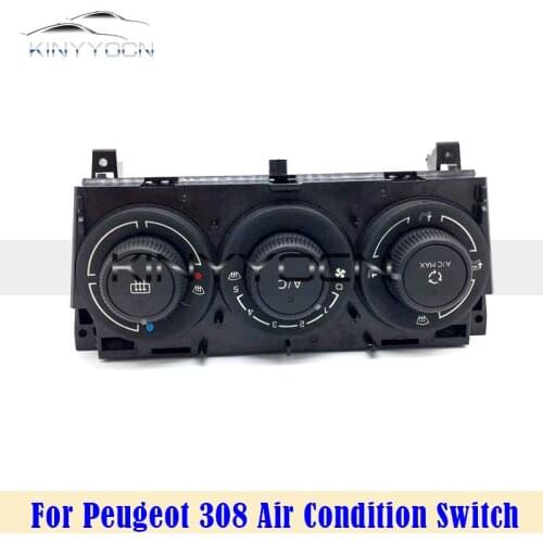 For Peugeot 308 Air Condition Climate Control Switch Panel AC Warm Air Heater Switch Knob Air-Condition Switch