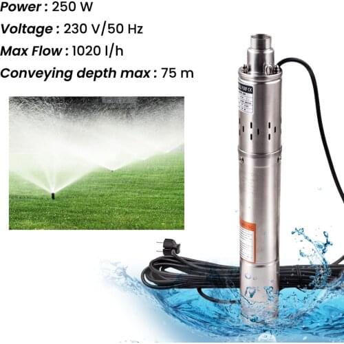 3" 1020L/H Borehole Deep Well Water Submersible Electric Water Pump House/Garden