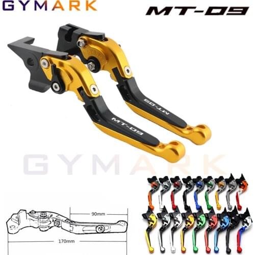 For YAMAHA MT-09 2014-2018 CNC Motorcycle Accessories Machine Adjustable Extendable Folding Brake Clutch Lever MT09 MT 09 FZ09