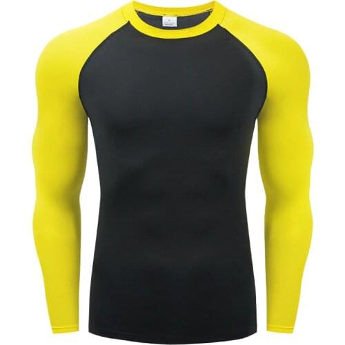 Dry Fit Compression Shirt Men Rashgard Fitness Long Sleeve Running Shirt Man Gym T Shirt Football Jersey Sportswear Sport Tights