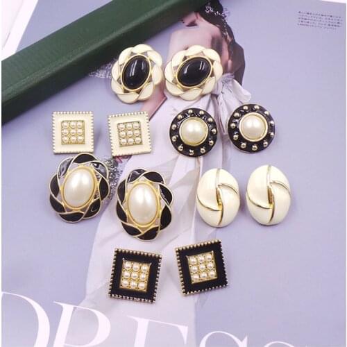 Earrings earrings middle ages palace restoring ancient ways fashion stud earrings ear clip pearls