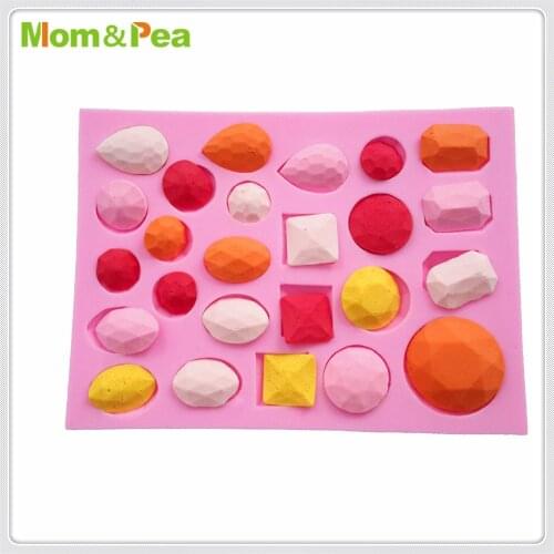 Mom&Pea MPA1824 Gem Shaped Silicone Mold Cake Decoration Fondant Cake 3D Mold Food Grade
