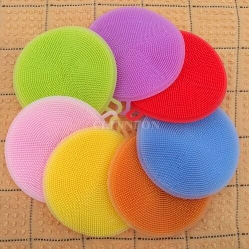 200 Pcs/Lot Silicone Brush Magic Dish Bowl Pot Pan Wash Cleaning Brushes Cooking Tool Cleaner Sponges Scouring Pads