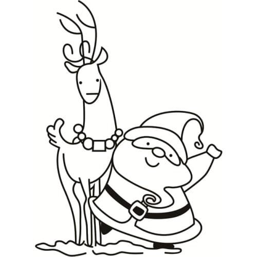 Santa Claus with deer pattern Stamp Scrapbooking New Alphabet Stamp Embossing Craft Silicone Transparent Stampstampons