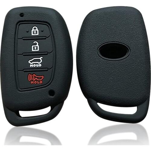 Silicone Car Key Cover Case For Hyundai Kona Solaris I40 Tucson Ix35 I45 Accent Santa Fe Elantra Key Holder Keychain Accessories