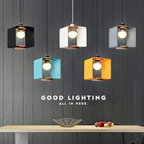 Nordic Solid Wood Restaurant Chandelier Creative Cafe Lamp Milk Tea Shop Lamp Bar Lamp Simple Art Single Head Lamp Free Shipping