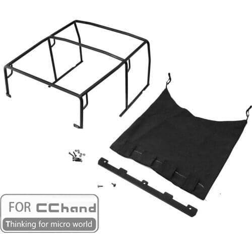 Metal Roll Cage Rolling Rack (Tube Roll Bar) & Fabric Roof Tent for RC4WD 1/10 Gelande II Cruiser/FJ40 RC car parts toys
