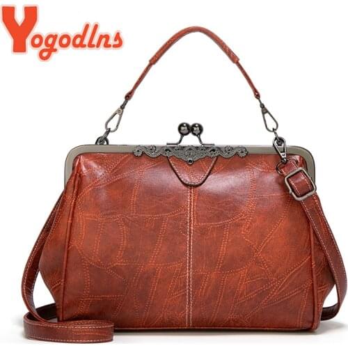 Yogodlns Vintage Dumpling Bags Women PU Leather Tote Bag Large New Shoulder Bag Lady Advanced Evening Wallet Shopping Bag Bolso