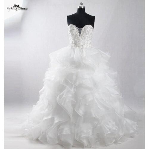RSW910 Sweetheart Neckline Organza Wedding Dress Robe De Mariee Casamento Vestido De Noiva Princesa