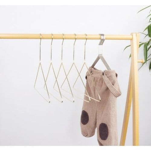 10pcs/lot Nodic Style Childrens Clothes Hangers Metal Hanger for Kids with Long Holden Hook Ideal for Clothing Shop