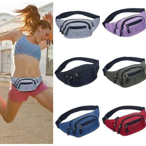 Men Women Bag Waterproof Travel Bum Bag Fanny Pack Waist Bag Zipped Outdoor Sports Shoulder Crossbody Bag
