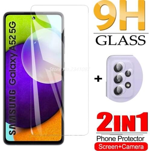 2-IN-1 Screen + Camera Glass For Samsung A52 a 52 screen Protector On For samsung a52 A526 A525F screen Lens Tempered Glass 9H