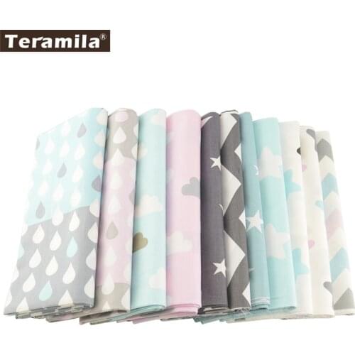 12 Designs 100% Cotton Fabric TERAMILA Bedding Patchwork Cloth For Quilting Tissu Sewing Diy Material Home Textile