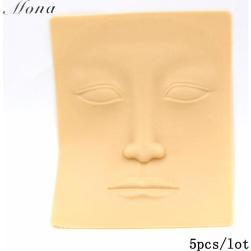 5Pcs High Quality tattoo training 3D Permanent Makeup Lips Eyebrow Face Practice Skin