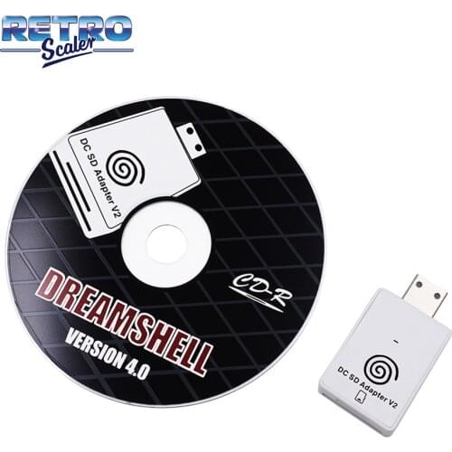 RetroScaler The New Second-generation SD Card Reader Adapter + CD with DreamShell_Boot_Loader for DC Dreamcast Game Console