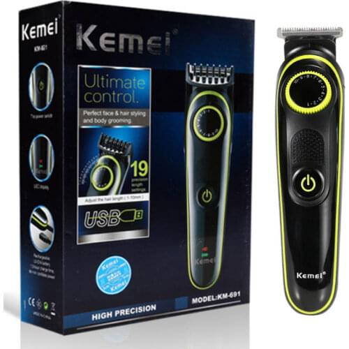 Cordless adjustable electric beard hair trimmer professional rechargeable powerful hair clipper for men hair cutting machine