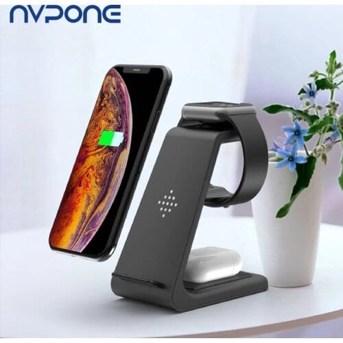 3 in 1 Wireless Charger 10W Fast Charging for iPhone 11/11pro/X/XS/XR/Xs Max/8 Plus for Apple Watch 5 4 3 2 for Airpods Pro TWS